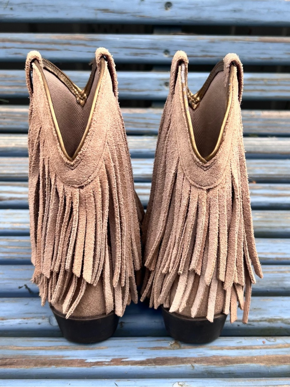 Ariat Girls Tassel Leather Cowboy Boots - Picture 7 of 9